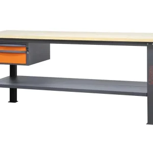 Stół warsztatowy Beta utensili C58BC-W 210cm blat drewniany 2 szuflady 800kg