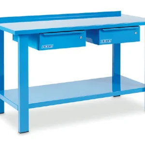 Stół warsztatowy OMCN 1500x700x850mm stalowy 2 szuflady niebieski profesjonalny