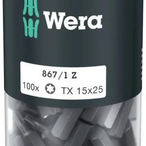 WERA duże opakowanie bitów 867/1 Z 1/4 ″ T 15 Długość 25 mm ( 4000822270 )