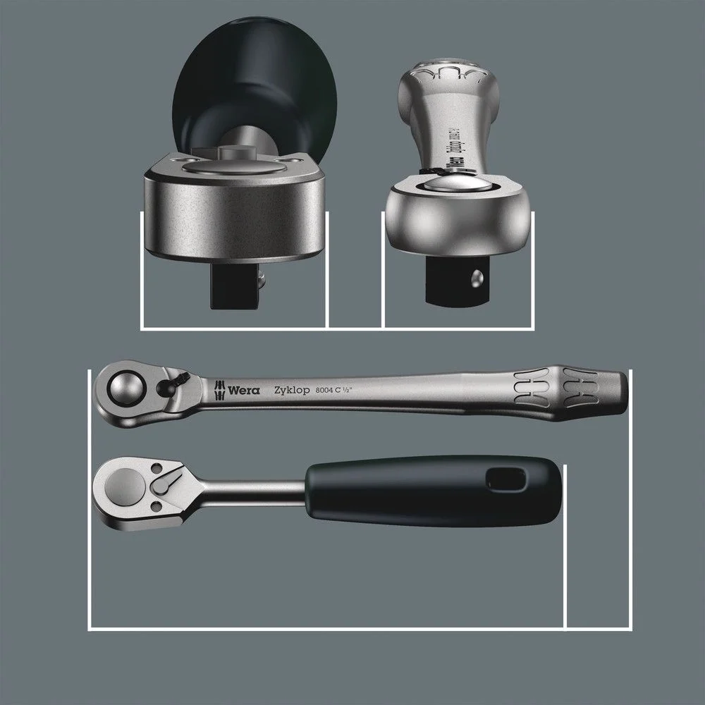 WERA Zyklop Metal 8100 SB 8 29-częściowy zestaw kluczy nasadowych 3/8 ″ ( 4000821752 )