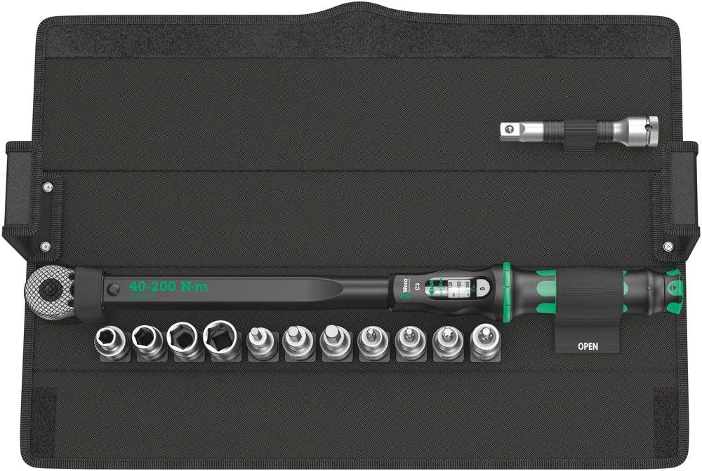 Zestaw kluczy dynamometrycznych WERA Click-Torque C 3 Set 1 13-częściowy 40 - 200 Nm 1/2 ″ ( 8000544741 )