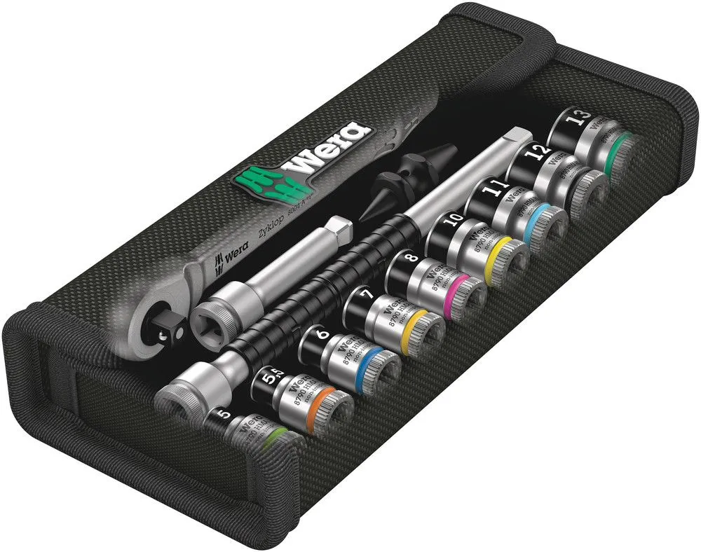 Zestaw kluczy nasadowych WERA 8100 SA 12 HF Zyklop 13-częściowy 1/4 ″ ( 4000821783 )