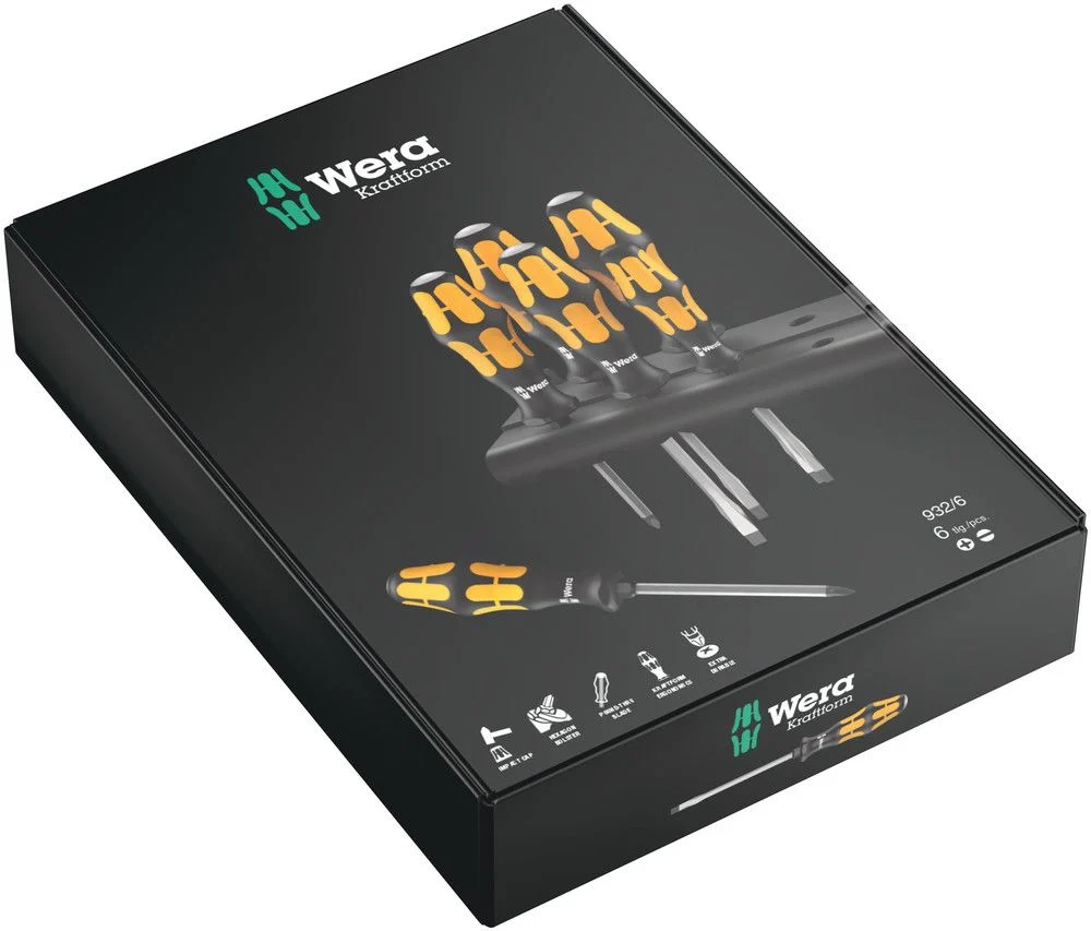 Zestaw wkrętaków WERA 932/6 6-częściowy z rowkiem / PH ( 4000827735 )
