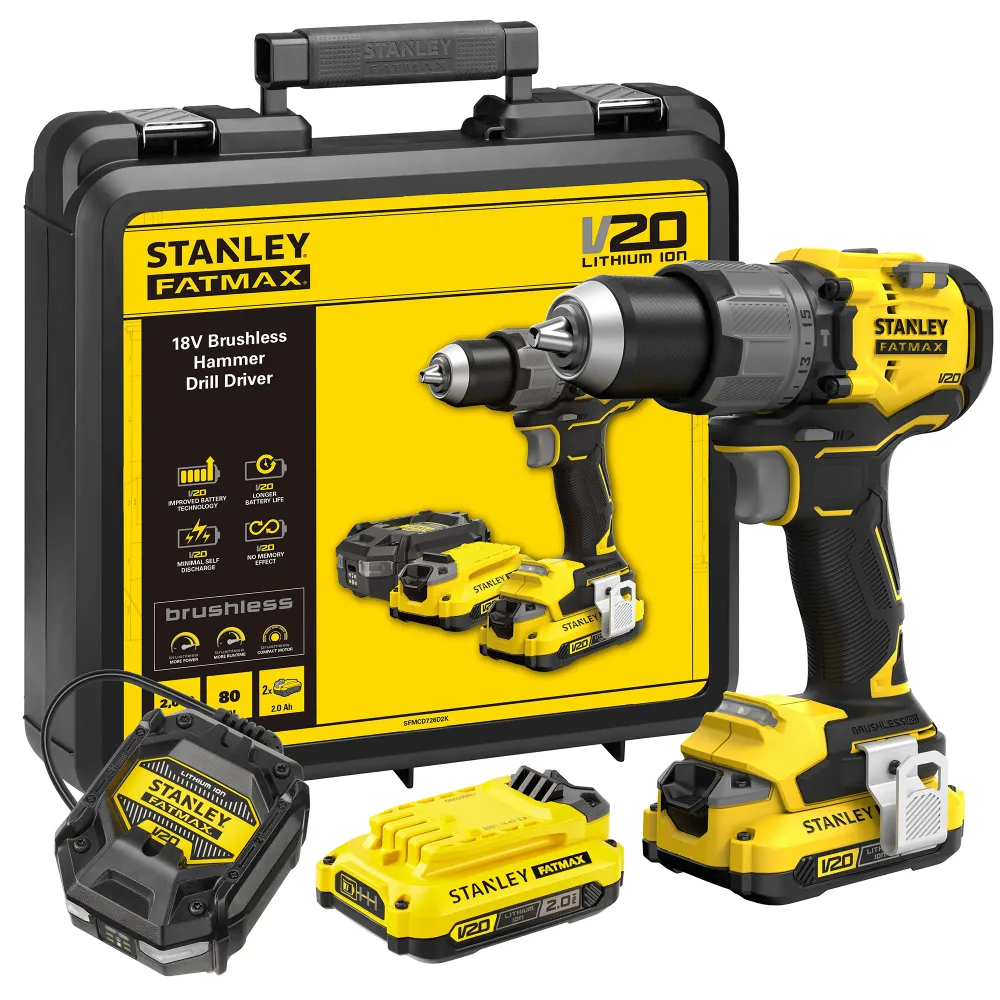 Wiertarka udarowa Stanley SFMCD726D2K-QW 18 V 2 Ah