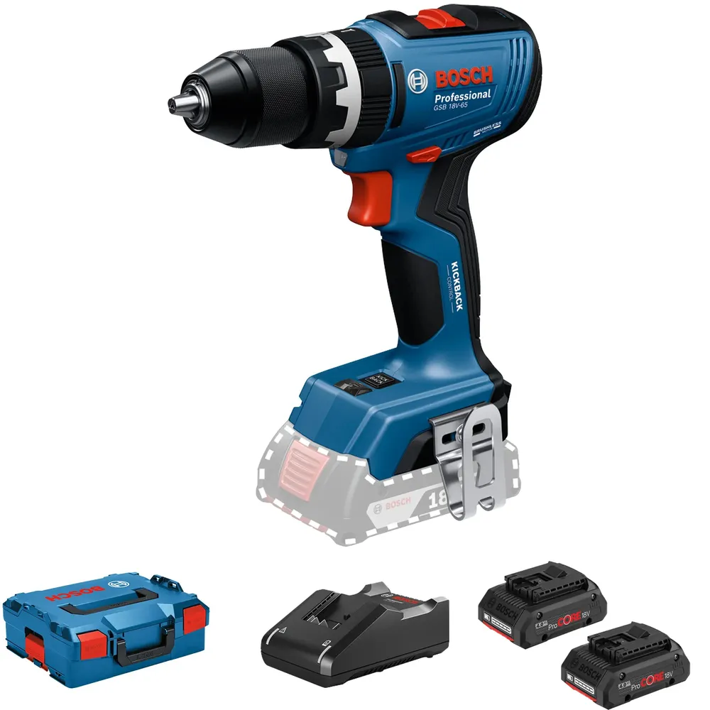 Wiertarko-wkrętarka akumulatorowa Bosch GSB 18V-65 PRO 18 V