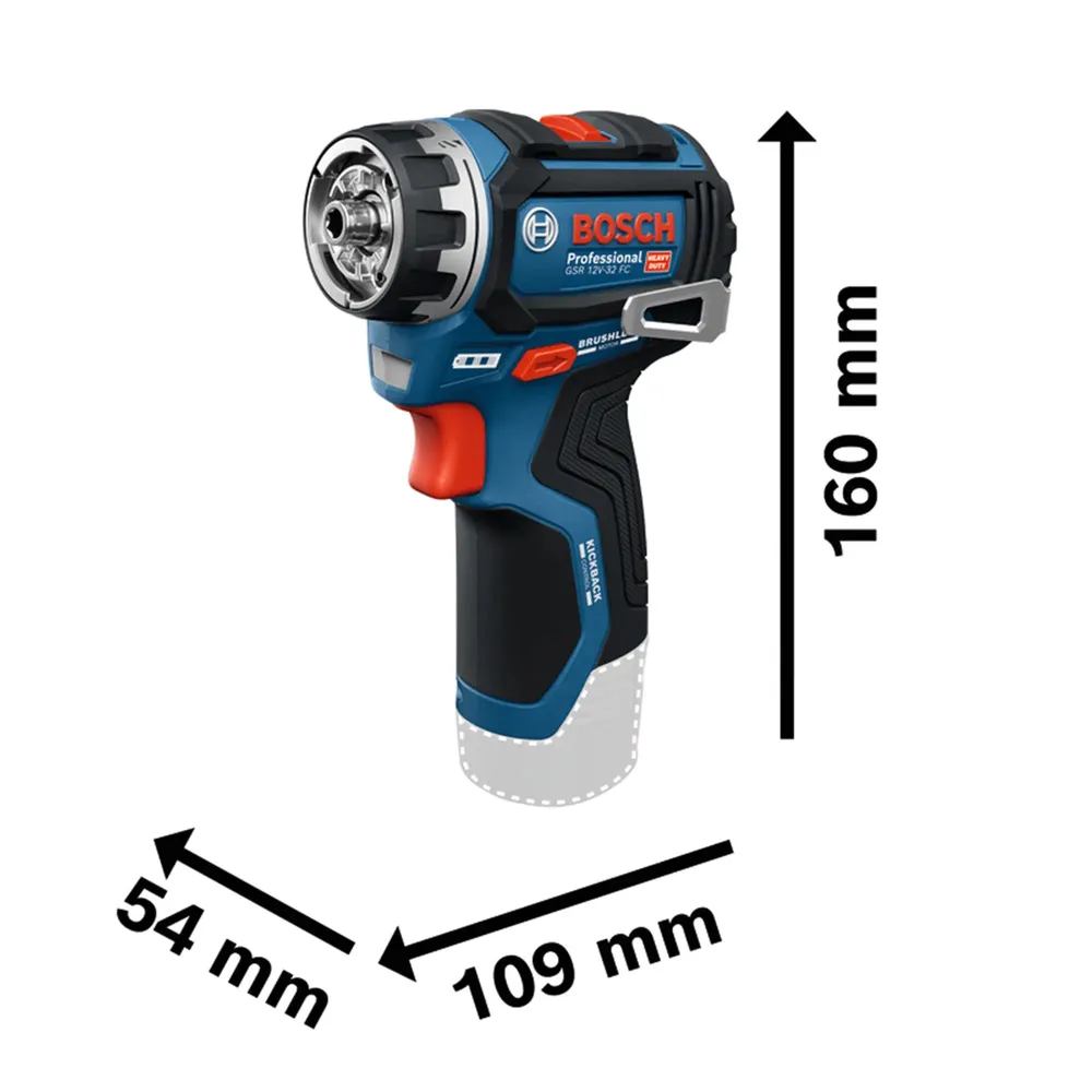 Wiertarko-wkrętarka akumulatorowa Bosch GSR 12V-32 FC PRO 12V 2Ah