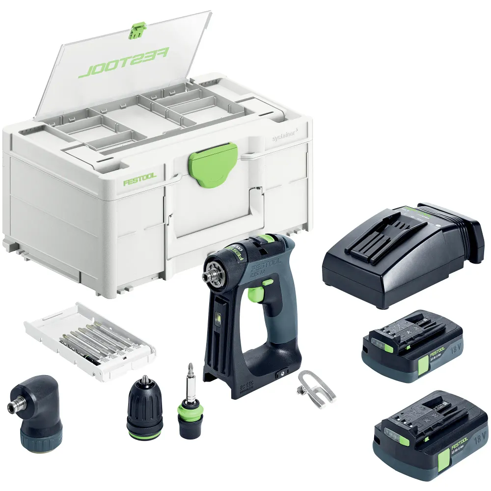 Wiertarko-wkrętarka Festool CXS 18 C 3.0-Set 18 V 3 Ah
