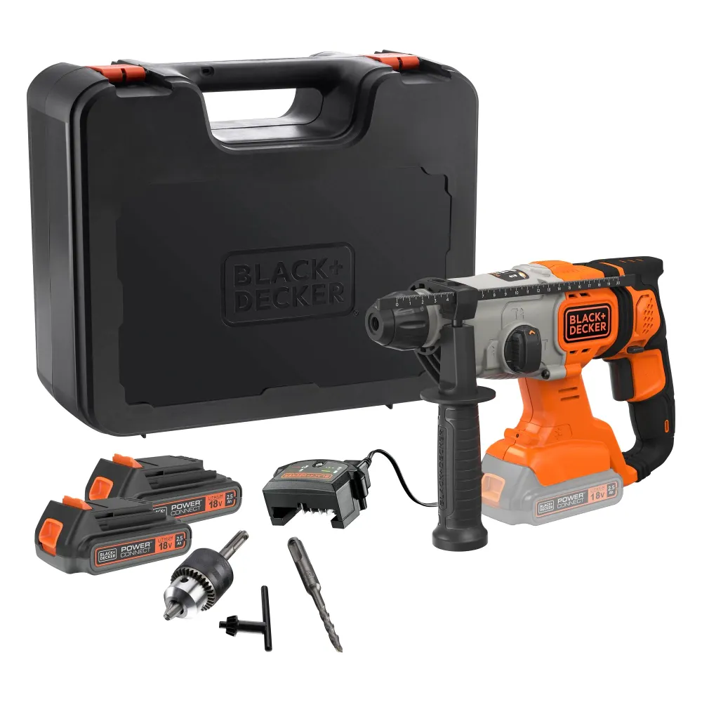 Wiertarko-wkrętarka udarowa Black+Decker BCD900E2K-QW 18 V 2,5 Ah