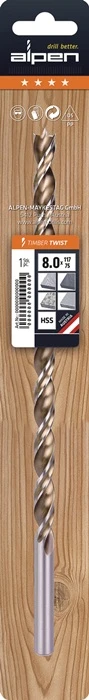 Wiertło kręte Alpen TIMBER TWIST ( 4000863294 ) Ø 10 mm długość całkowita 250 mm