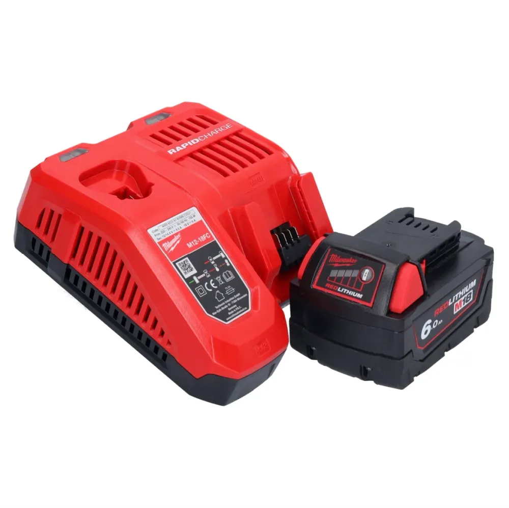 Wkrętarka udarowa Milwaukee M18 FID3-601 18 V 1/4" 226 Nm bezszczotkowa + 1x akumulator 6,0 Ah + ładowarka