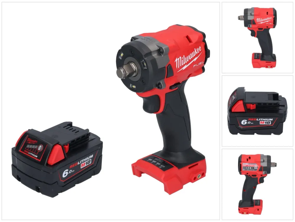 Wkrętarka udarowa Milwaukee M18 FIW2F12-601 18 V 339 Nm 1/2" bezszczotkowa + 1x akumulator 6,0 Ah – bez ładowarki