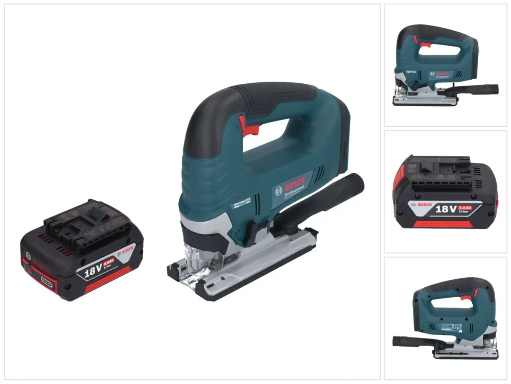 Wyrzynarka akumulatorowa Bosch GST 18V-125 B Professional 18 V 125 mm bezszczotkowa + 1x akumulator 5,0 Ah - bez ładowarki