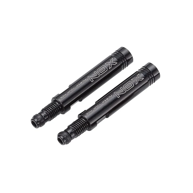 Przedłużka zaworu długość: 30mm aluminium CNC 6061 czarna (2 sztuki) XON