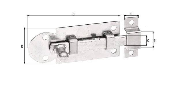 Zatrzask okienny GAH Alberts ( 8002773619 ) długość 61 mm szerokość 26 mm kształt prosty przedłużenie 13,5 mm