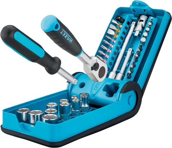 Zestaw kluczy nasadowych Hazet 856-1HP ( 8000753595 ) 38-częściowy 1/4 ″ Liczba zębów 90 sześciokątny