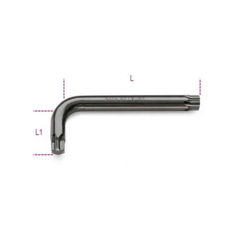 Zestaw kluczy trzpieniowych kątowych w uchwycie TORX 8szt | 97TX/SC8
