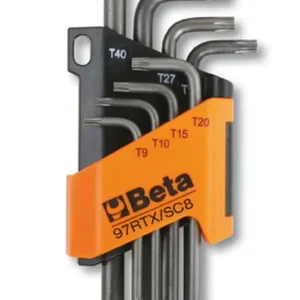 Zestaw Kluczy trzpieniowych kąt. TAMPER RESISTANT TORX w uchwycie T9-T40 8szt. | 97RTX/SC8