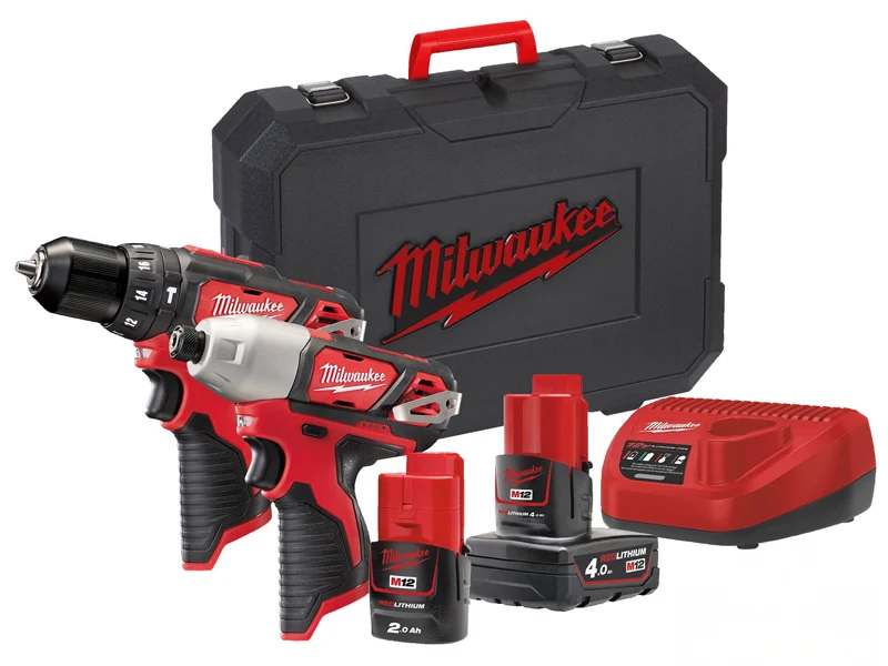 Zestaw Milwaukee M12 BPP2A-203C wiertarko-wkrętarka udarowa 12V