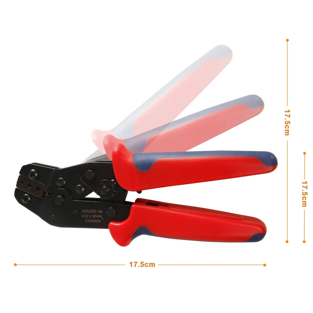 Zestaw narzędzi do zaciskania końcówek grzechotka | z 300 złączkami zaciskowymi | 0,5-1,5 mm² (AWG 22-16)