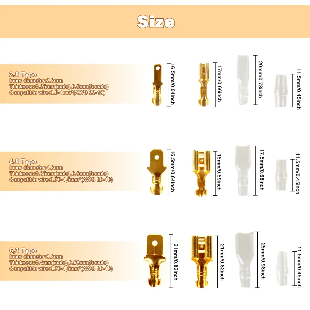 Zestaw narzędzi do zaciskania końcówek grzechotka | z 300 złączkami zaciskowymi | 0,5-1,5 mm² (AWG 22-16)