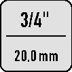 Zestaw nasadek ASW 740 KS 9 OL ( 4000820992 ) 11-częściowy 3/4 ″