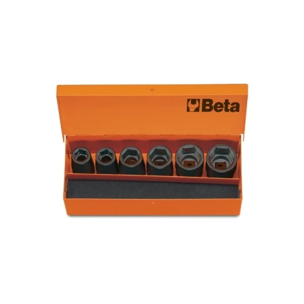 Zestaw nasadek udarowych 1/2" 13-24mm w pudełku met. 6szt | 720/C6