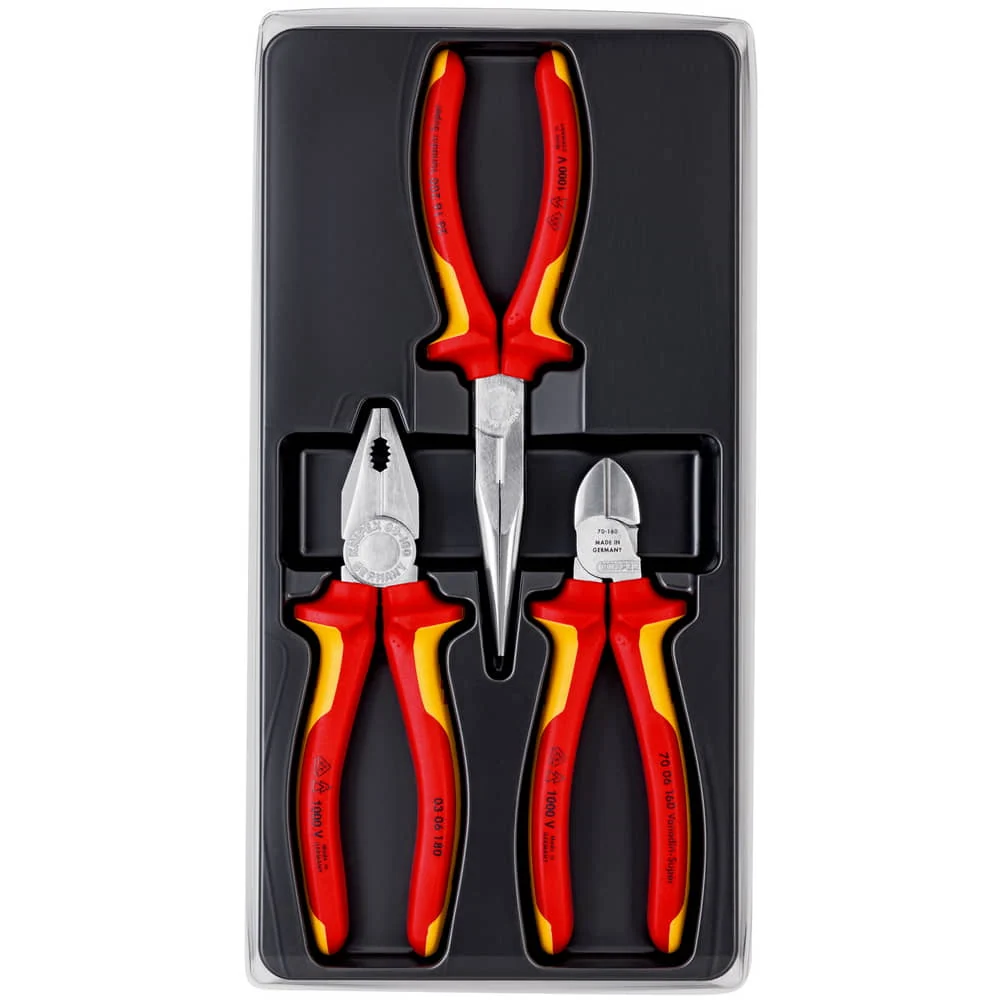 Zestaw szczypiec elektrycznych KNIPEX 3-częściowy VDE ( 4000794416 )