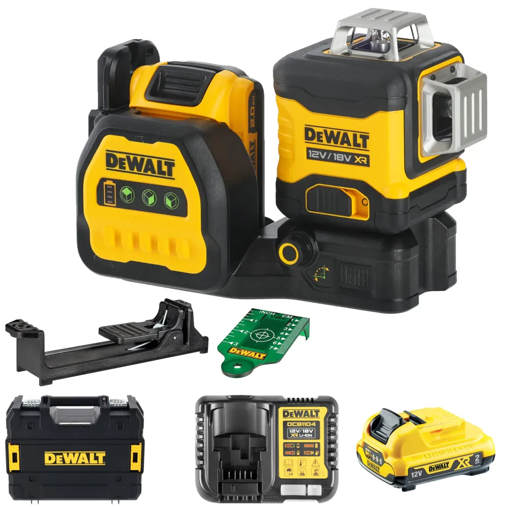 Zielona poziomica laserowa Dewalt DCE089D1G18-QW 12/18 V 2 Ah