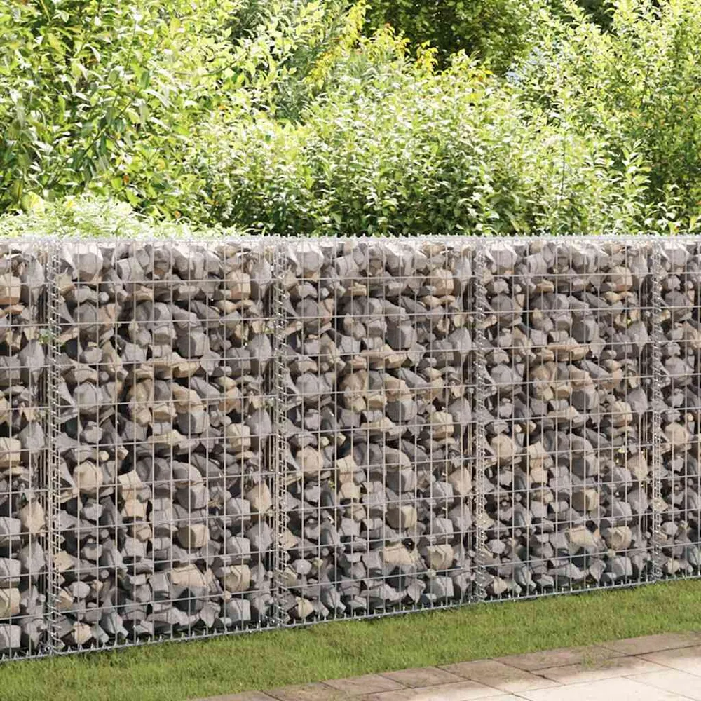 Ściana gabionowa z pokrywami, galwanizowana stal, 60x30x100 cm