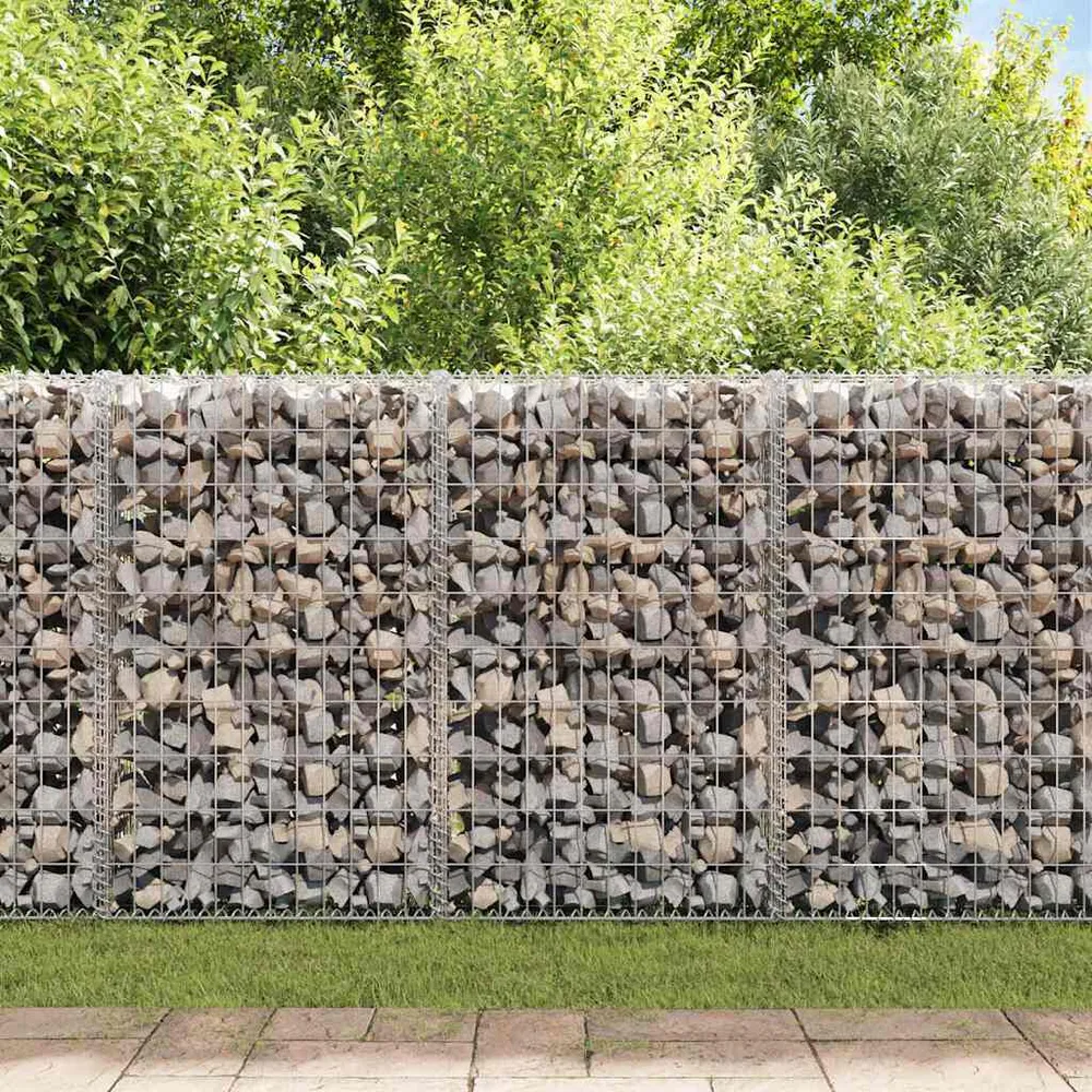 Ściana gabionowa z pokrywami, galwanizowana stal, 60x30x100 cm
