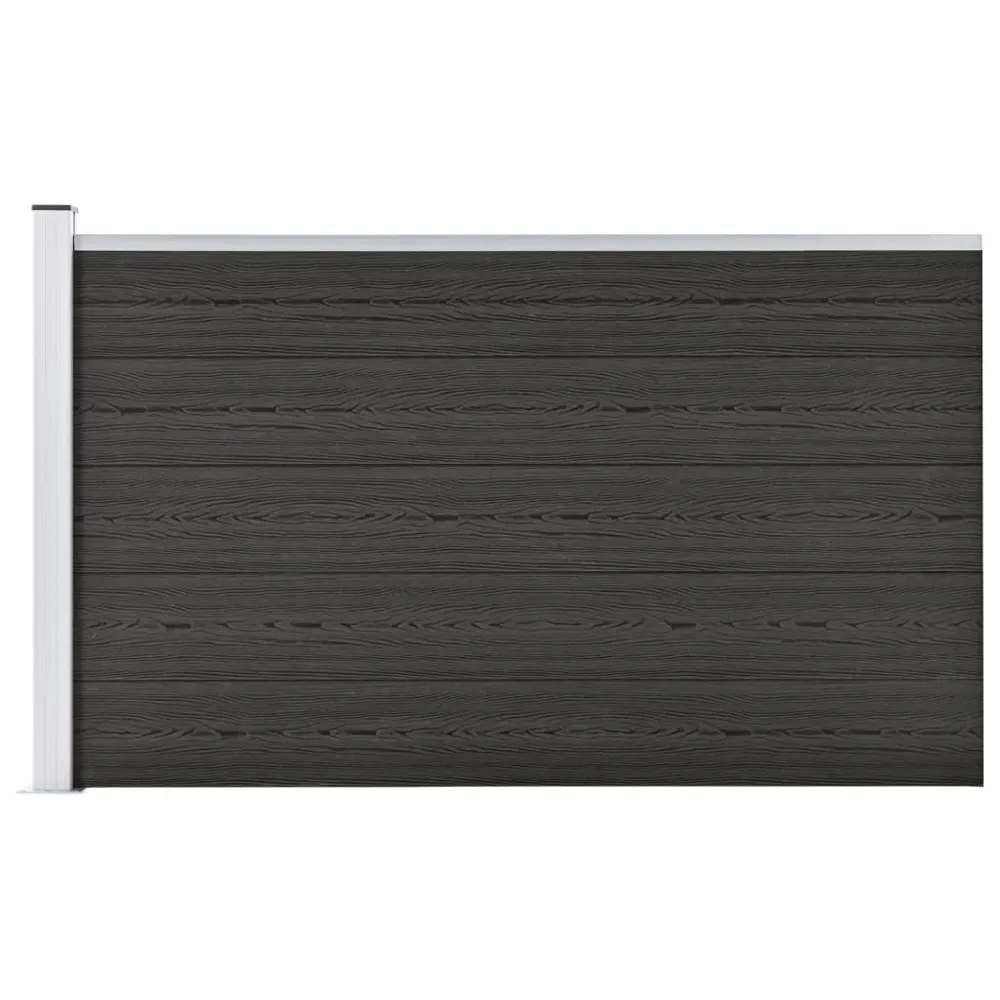 Ogrodzenie ogrodowe WPC, 175x105 cm, szare