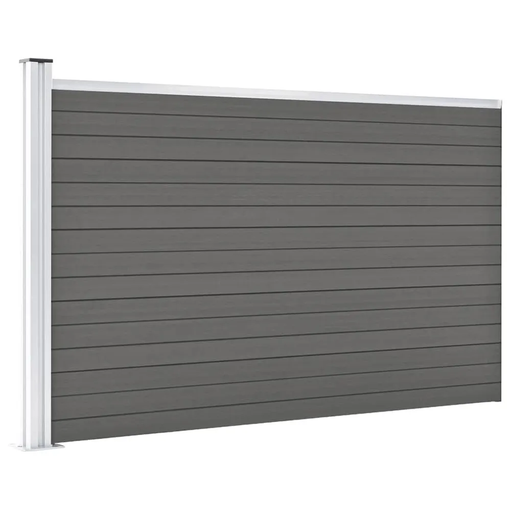Ogrodzenie ogrodowe WPC, 175x105 cm, szare
