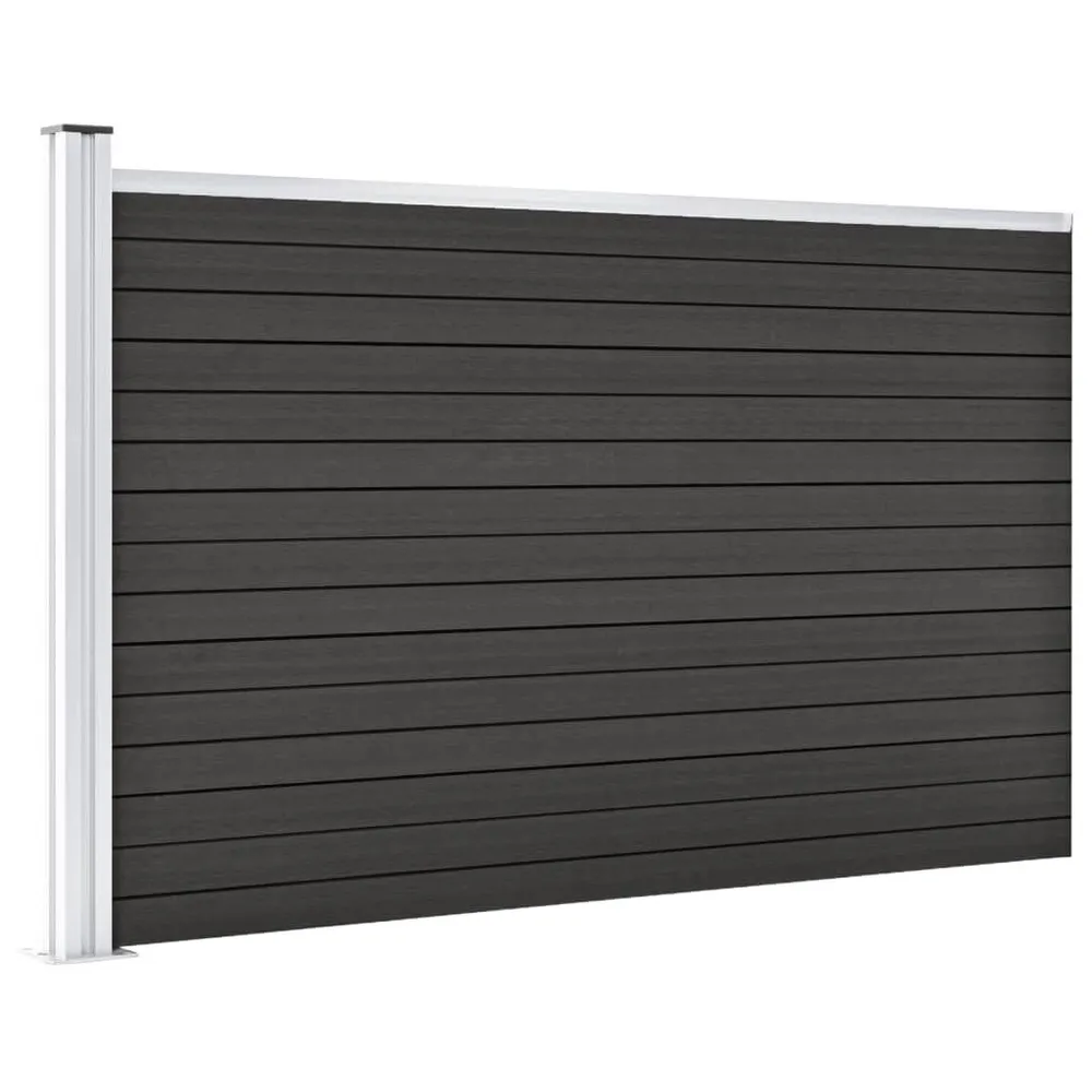 Ogrodzenie ogrodowe WPC, 175x105 cm, szare