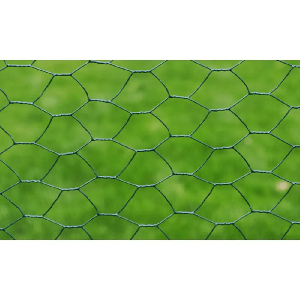 Ogrodzenie z siatki, pokryte PVC, 25x0,5 m, zielone