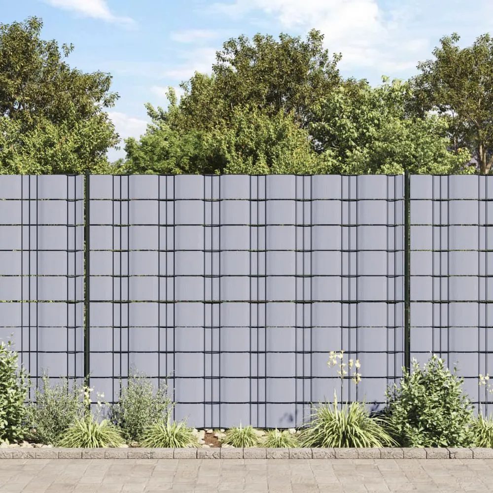 Osłona na ogrodzenie ogrodowe, PVC, 70x0,19 m, szara