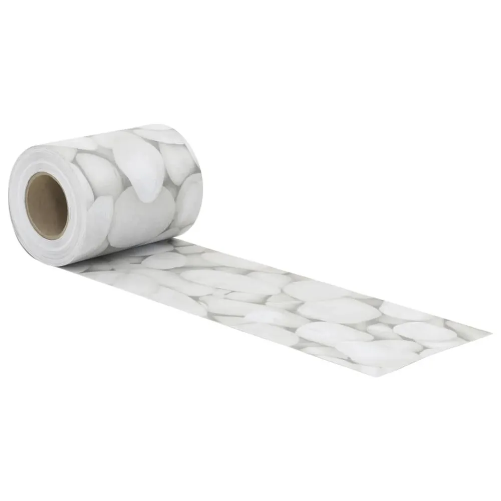 Osłona na ogrodzenie, szara, wzór otoczaków, 35x0,19 m, PVC