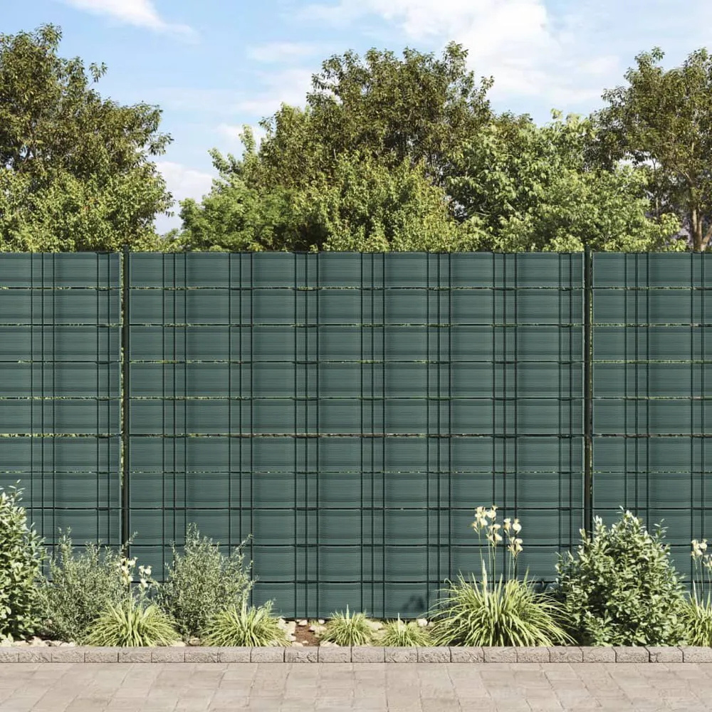 Osłony na ogrodzenie, 10 szt., 252,5x19 cm, zielone, PVC