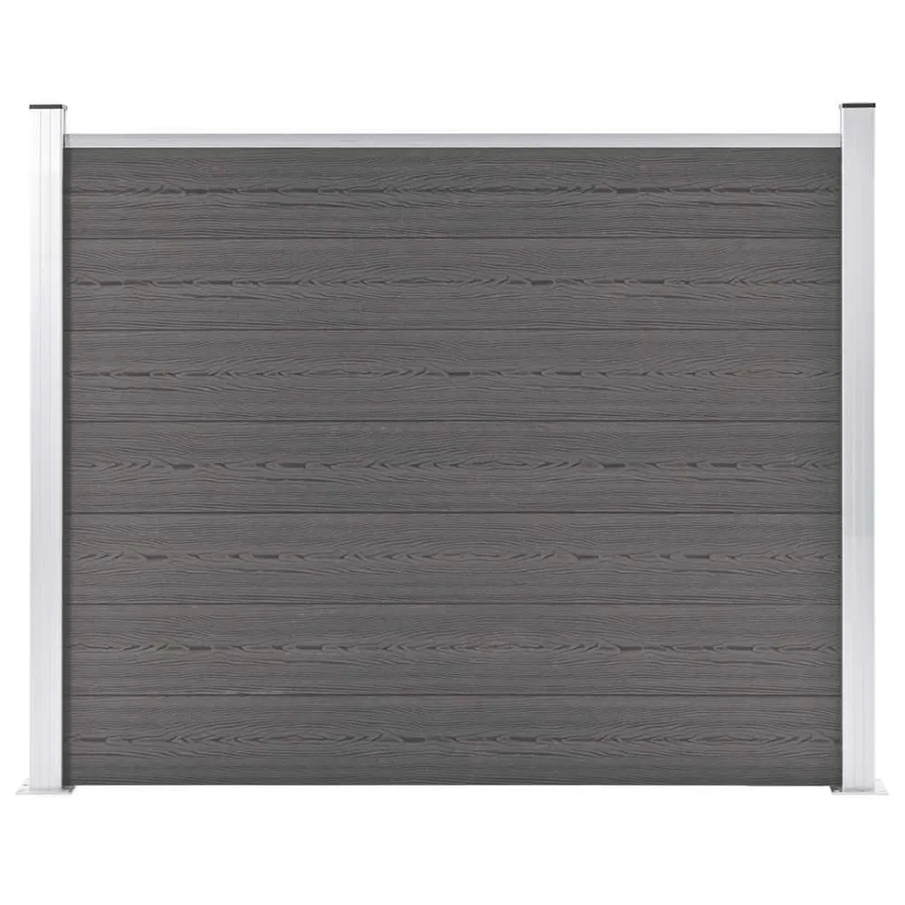 Panel ogrodzeniowy z WPC, 180x146 cm, szary