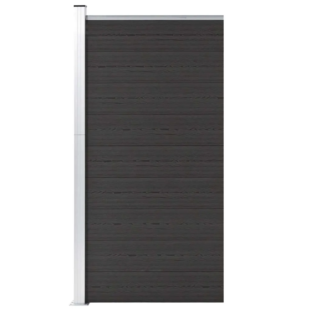Panel ogrodzeniowy z WPC, 95x186 cm, czarny