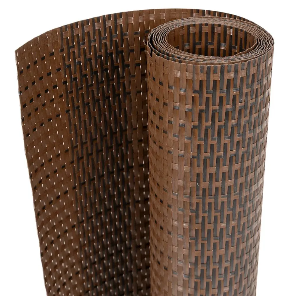 Parawany balkonowe, 5 szt., brązowo-czarne, 255x19cm, rattan PE