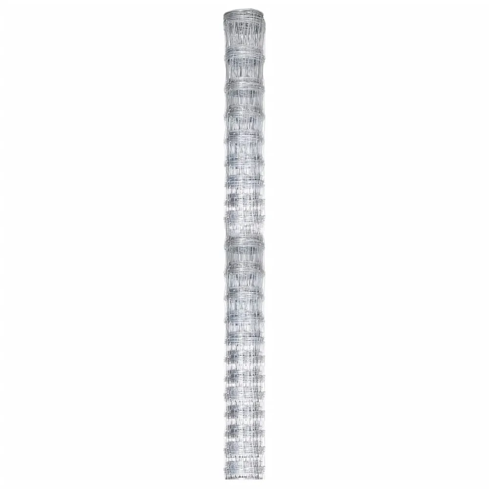 Siatka ogrodzeniowa, galwanizowana stal, 50x1,25 m, srebrna