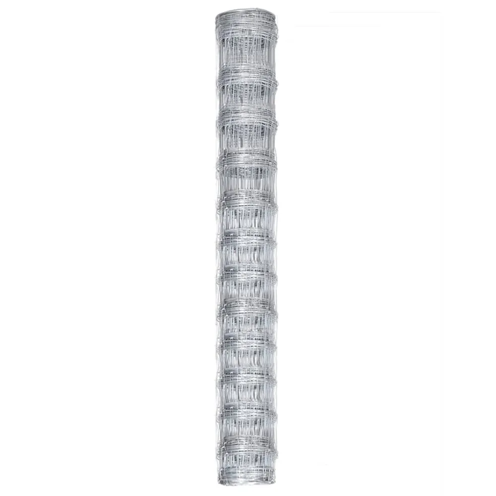 Siatka ogrodzeniowa, galwanizowana stal, 50x1,25 m, srebrna