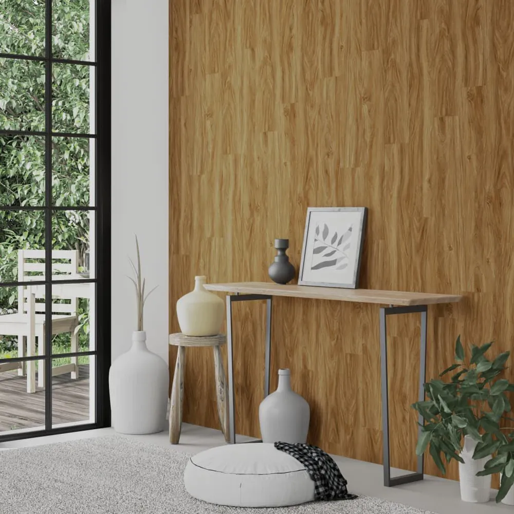 Panele ścienne, drewnopodobne, brązowe, PVC, 2,06 m²