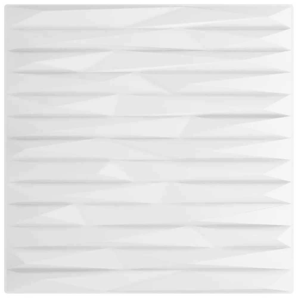 Panele ścienne, 12 szt., białe, 50x50 cm, XPS, 3 m², kamień