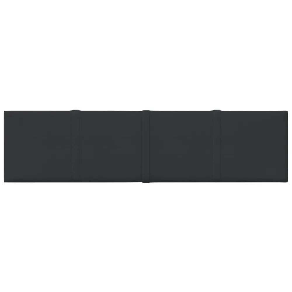 Panele ścienne, 12 szt., czarne, 60x15 cm, tkanina, 1,08 m²
