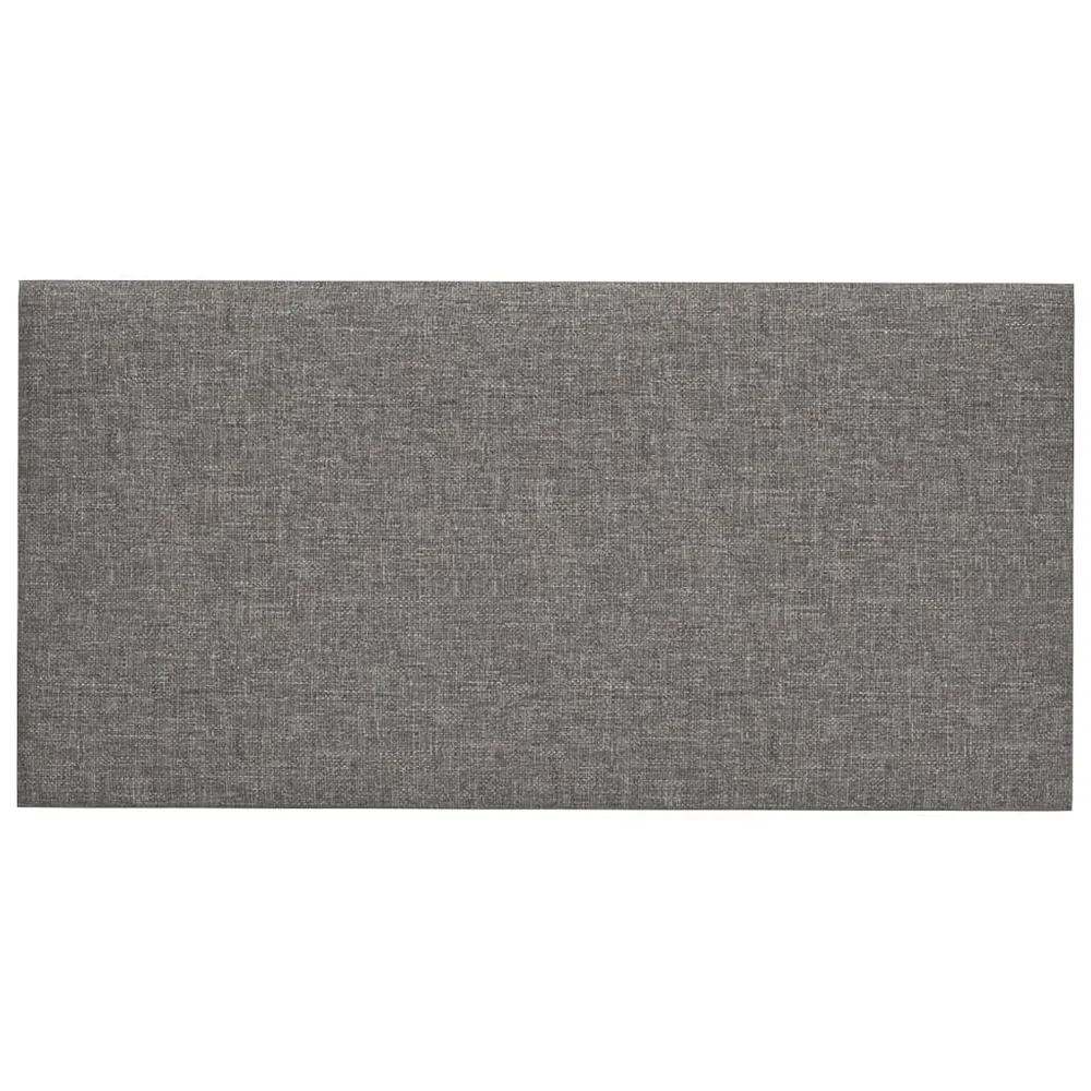 Panele ścienne, 12 szt., jasnoszare, 30x15 cm, tkanina, 0,54 m²