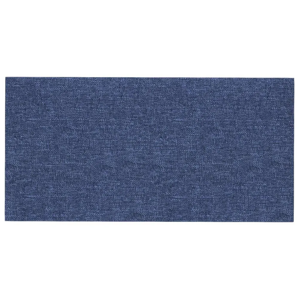 Panele ścienne, 12 szt., niebieskie, 30x15 cm, tkanina, 0,54 m²