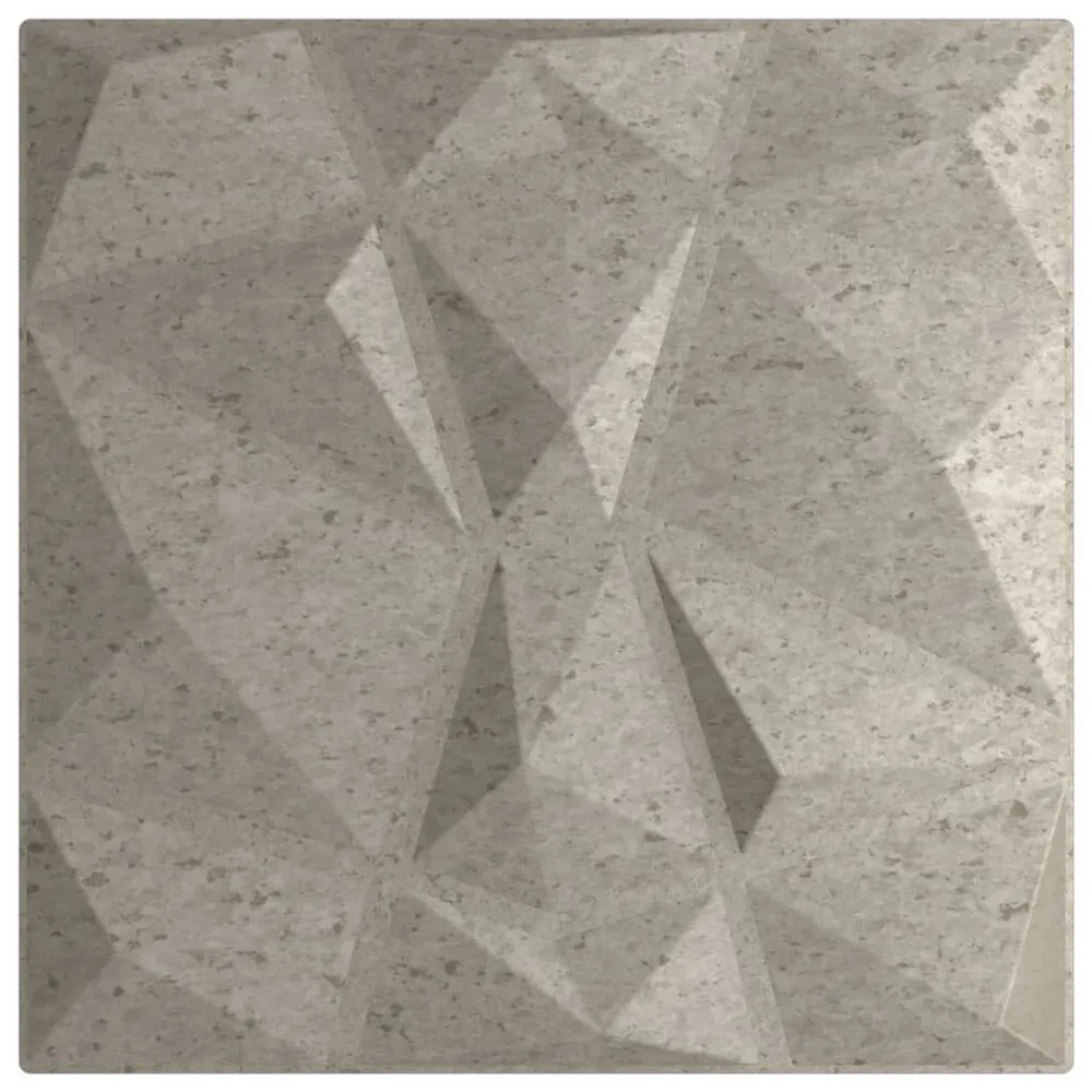 Panele ścienne, 24 szt., szarość betonu, 50x50 cm, XPS, 6 m²