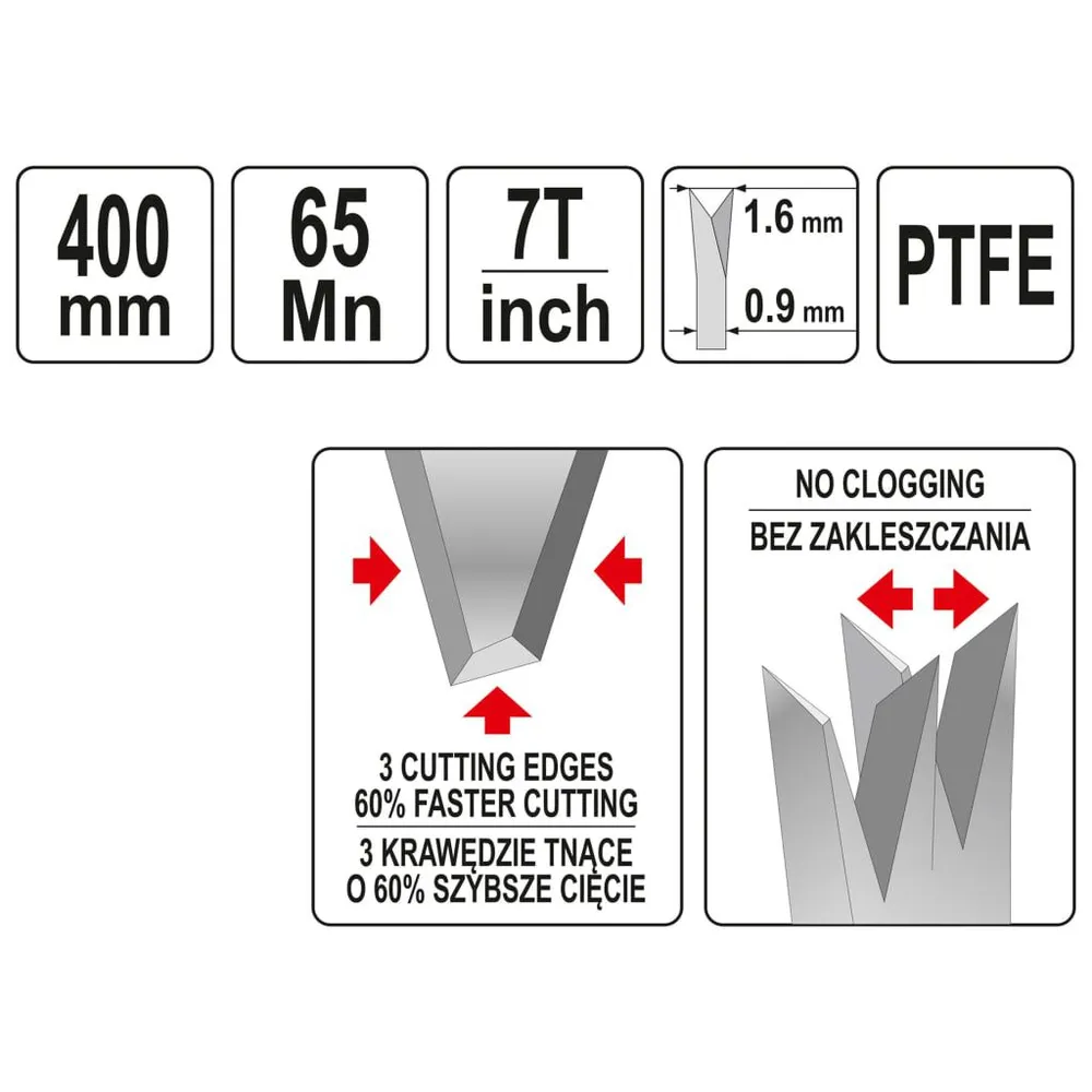 YATO Pił do drewna, PTFE, 400 mm