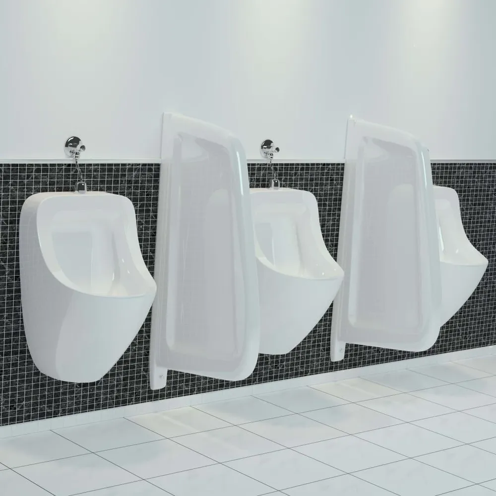 Przegroda pisuarowa, ceramiczna, biał